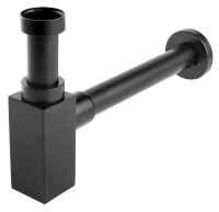 Ferro Quadro design szögletes mosdószifon, fekete