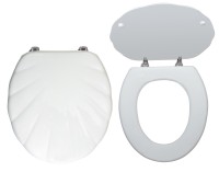 Ferro Muslely fehér kagyló alakú MDF WC ülőke